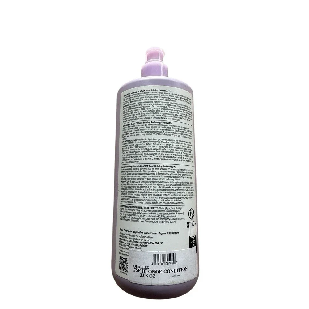OLAPLEX NO. 5P Blonde ENHANCER TONING Conditioner 33.81 OZ 1000 ML NEW w/ PUMP